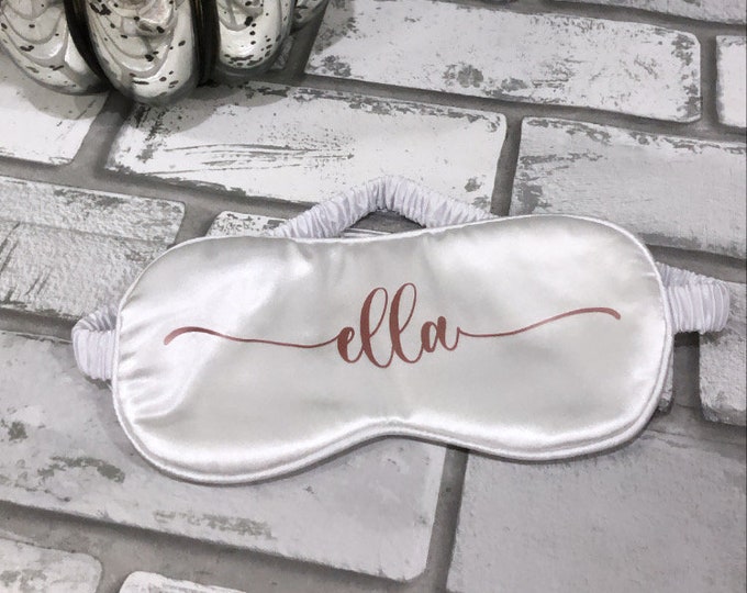 Luxury Personalised Satin Eye Mask