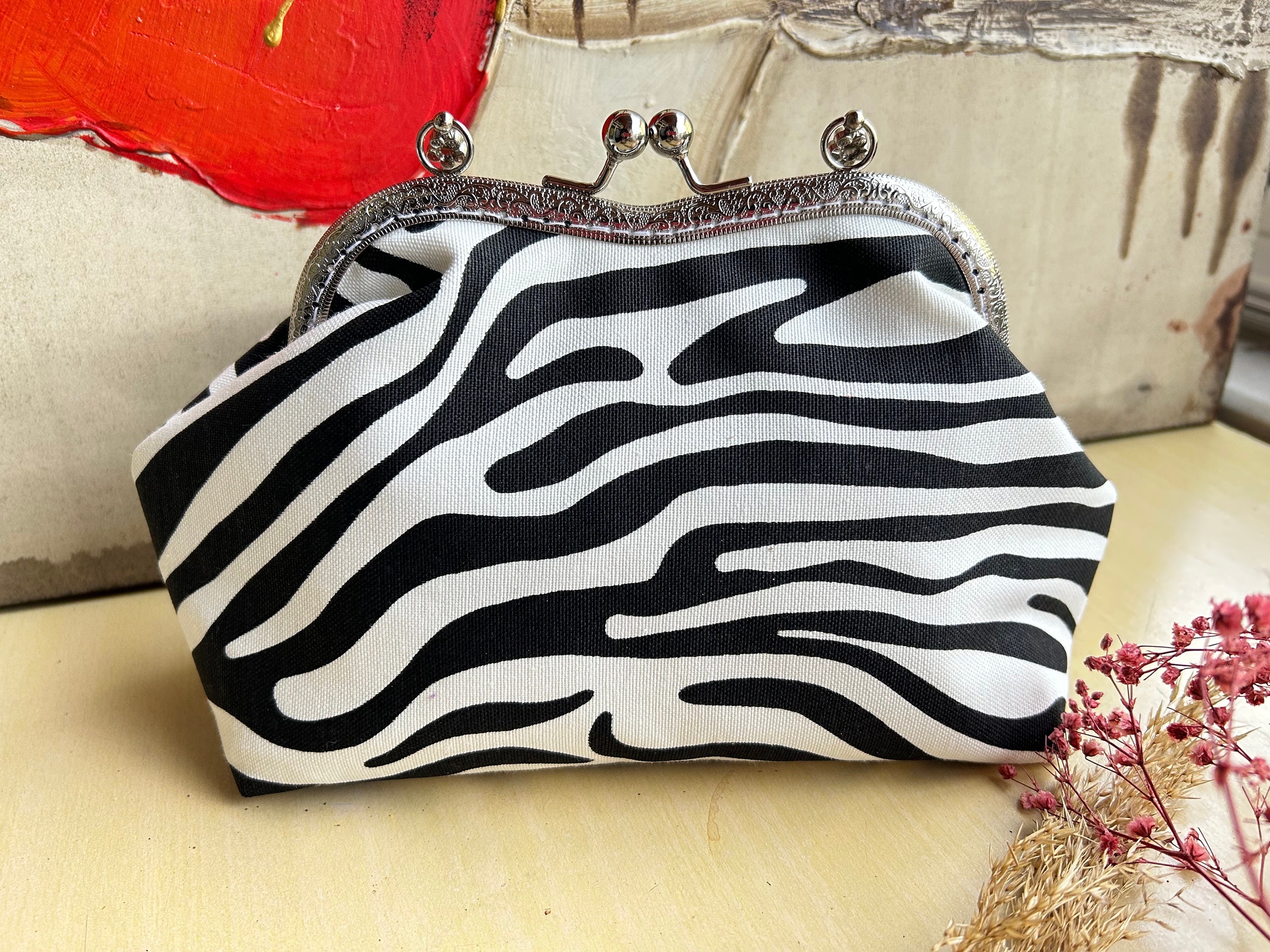 Zebra Hand Bag Clip on Bag Zebra Bag Gift for Womens Day Etsy