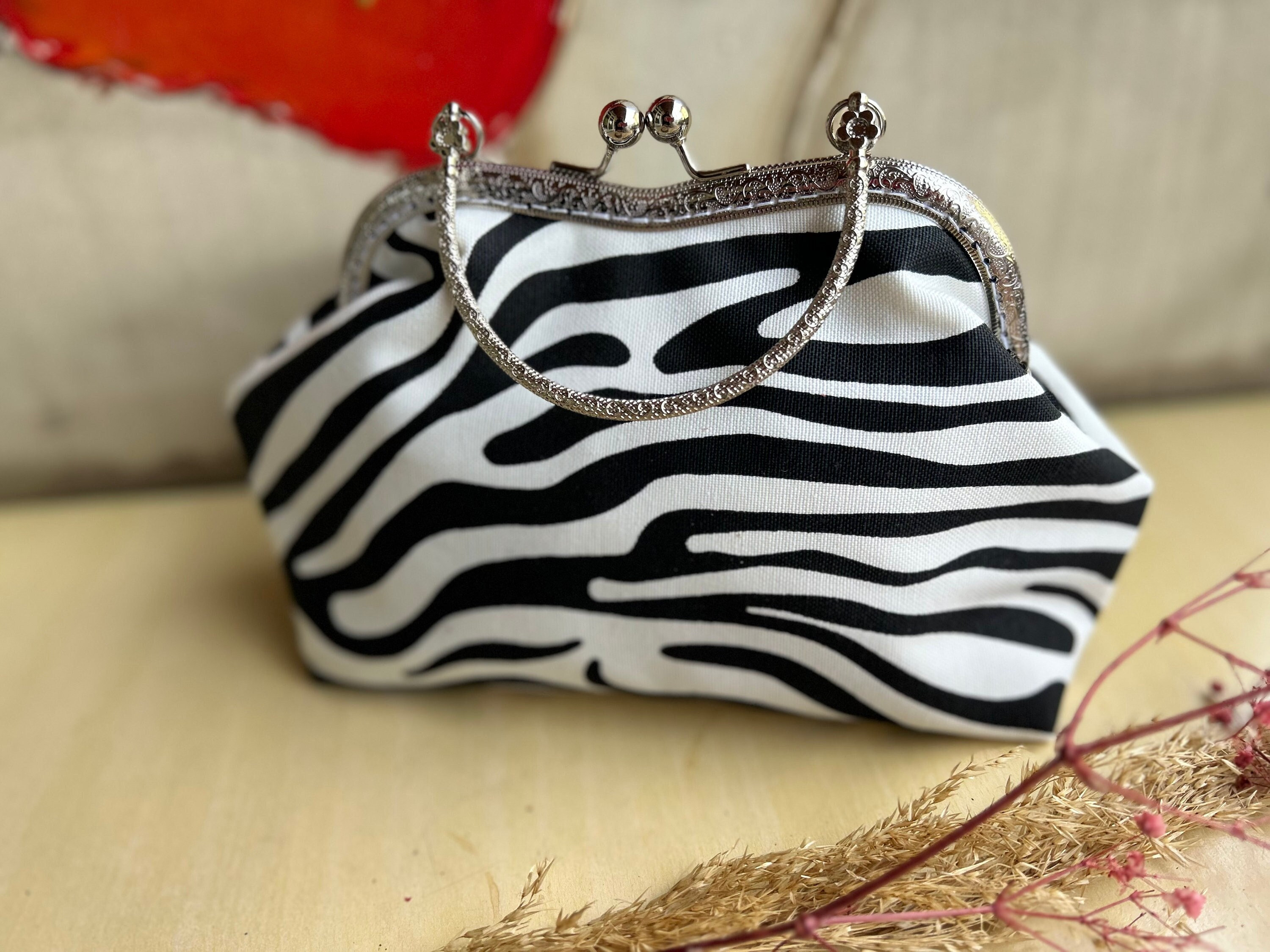 y2k zebra bag! 🦓 can probably fit all essential... - Depop