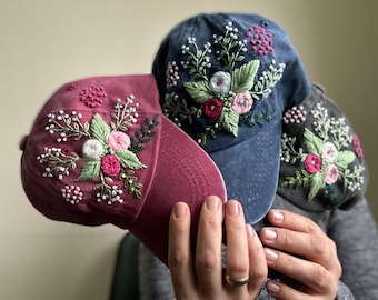 Hand Embroidered Baseball Cap