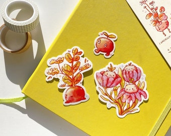 Botanical Friends sticker set | Matte Vinyl Sticker | Laptop Sticker | Durable High Quality | Decorative Sticker