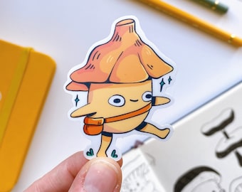 Mushroom Guy Sticker | Matte Vinyl Sticker | Laptop Sticker | Durable High Quality | Decorative Sticker