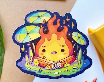 Campfire Sticker | Matte Vinyl Sticker | Laptop Sticker | Durable High Quality | Decorative Sticker