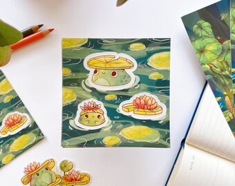 Frogs Stickersheet | Matte Vinyl Stickersheet | Laptop Sticker | Durable High Quality | Decorative Sticker