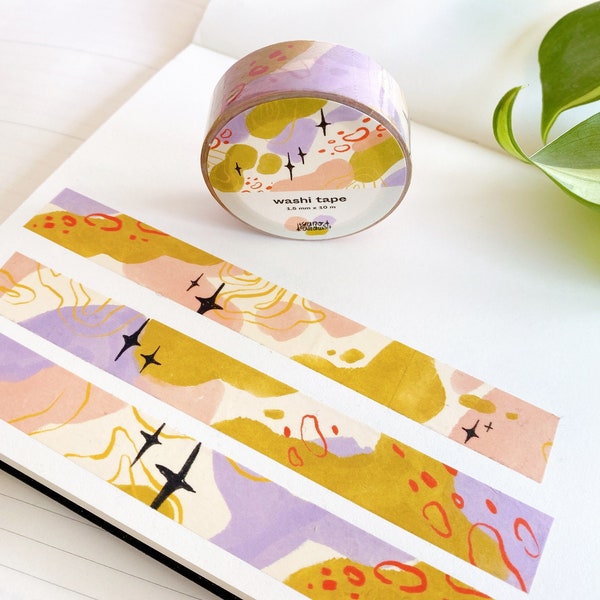 Buntes Muster Washi Tape | Kawaii Briefpapier | Kawaii Washi Tape | Niedliches Washi Tape