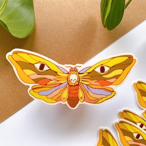 Moth Sticker | Matte Vinyl Sticker | Laptop Sticker | Durable High Quality | Decorative Sticker
