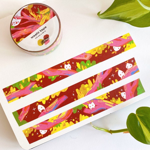 Forest Spirits Washi Tape | Kawaii Stationary | Kawaii Washi Tape | Cute Washi Tape