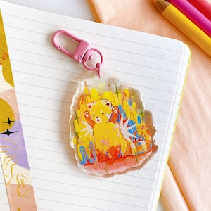 Red Panda Keychain (B-Grade) | Clear Acrylic Keychain | Cute Kawaii Keychain | Double sided