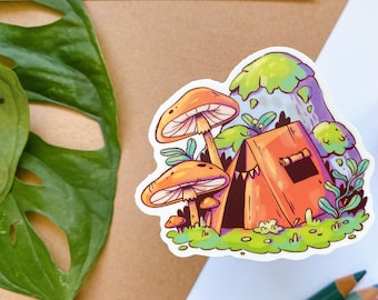 Tent Sticker | Matte Vinyl Sticker | Laptop Sticker | Durable High Quality | Decorative Sticker