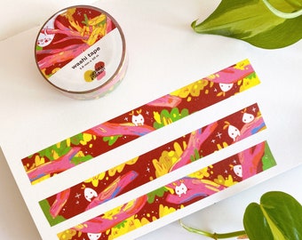 Forest Spirits Washi Tape | Kawaii Stationary | Kawaii Washi Tape | Cute Washi Tape