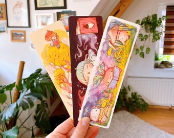 Bookmark Set of 3 | Witch Bookmark | Forest Friends Bookmark | Reading Tree Bookmark