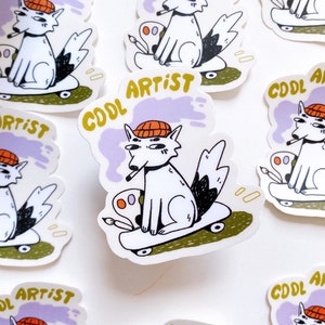 Cool Artist Sticker | Matte Vinyl Sticker | Laptop Sticker | Durable High Quality Decoration
