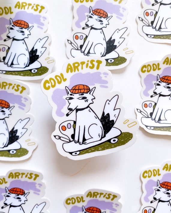 Cool Artist Sticker | Matte Vinyl Sticker | Laptop Sticker | Durable High Quality Decoration