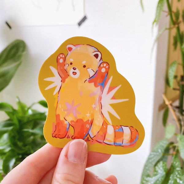 Red Panda Sticker | Matte Vinyl Sticker | Laptop Sticker | Durable High Quality | Decorative Sticker