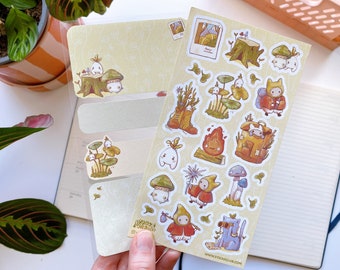 Camping Bullet Journal Stickersheet Set | Label sticker | Wander in der Natur Aufkleber