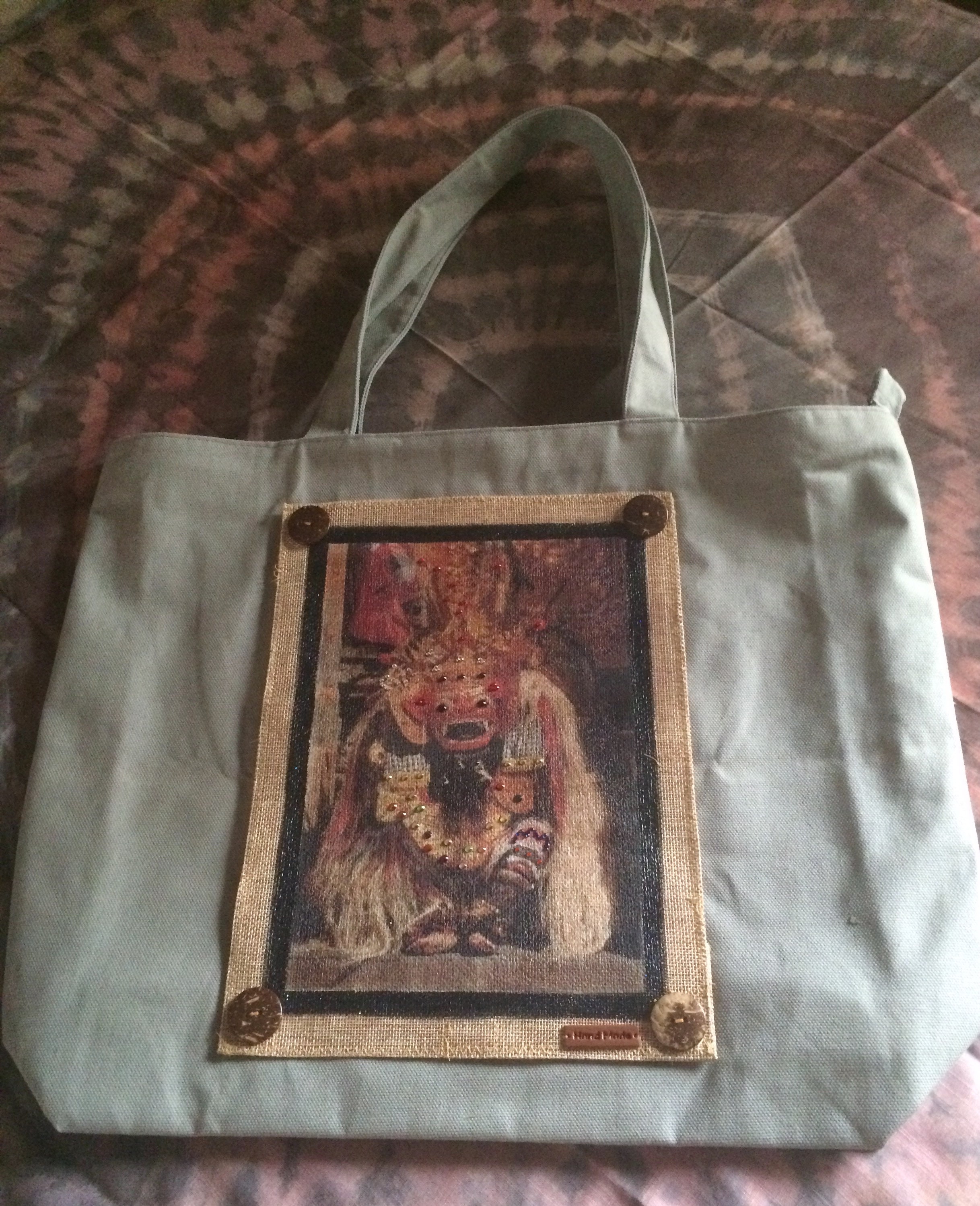 Bag decoupage arutala handmade canvas tote bags by Irene Etsy