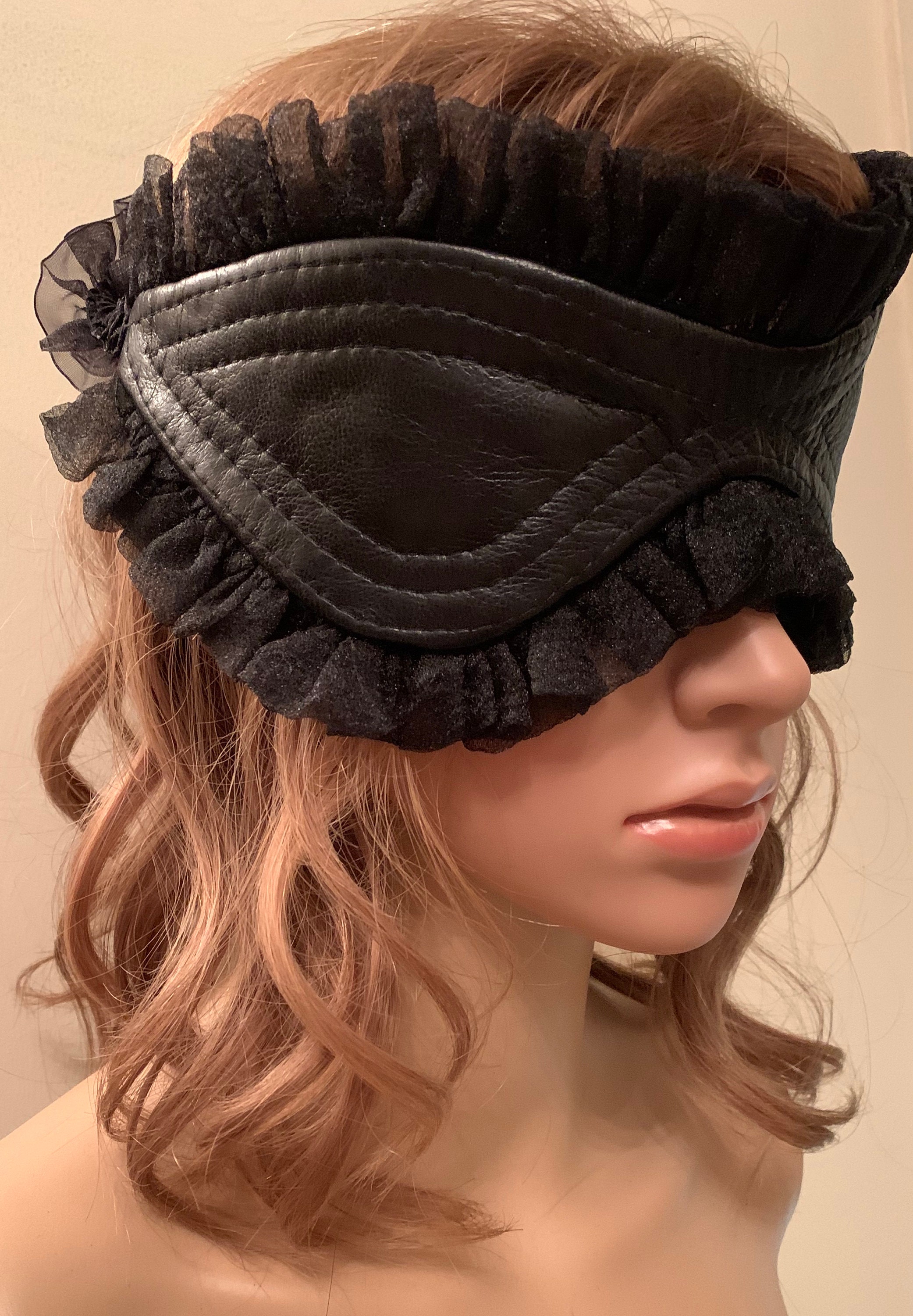 Blindfolds- Plain or Decorated- leather or fur lined,  Hypoallergenic/Contact Friendly (prices vary)