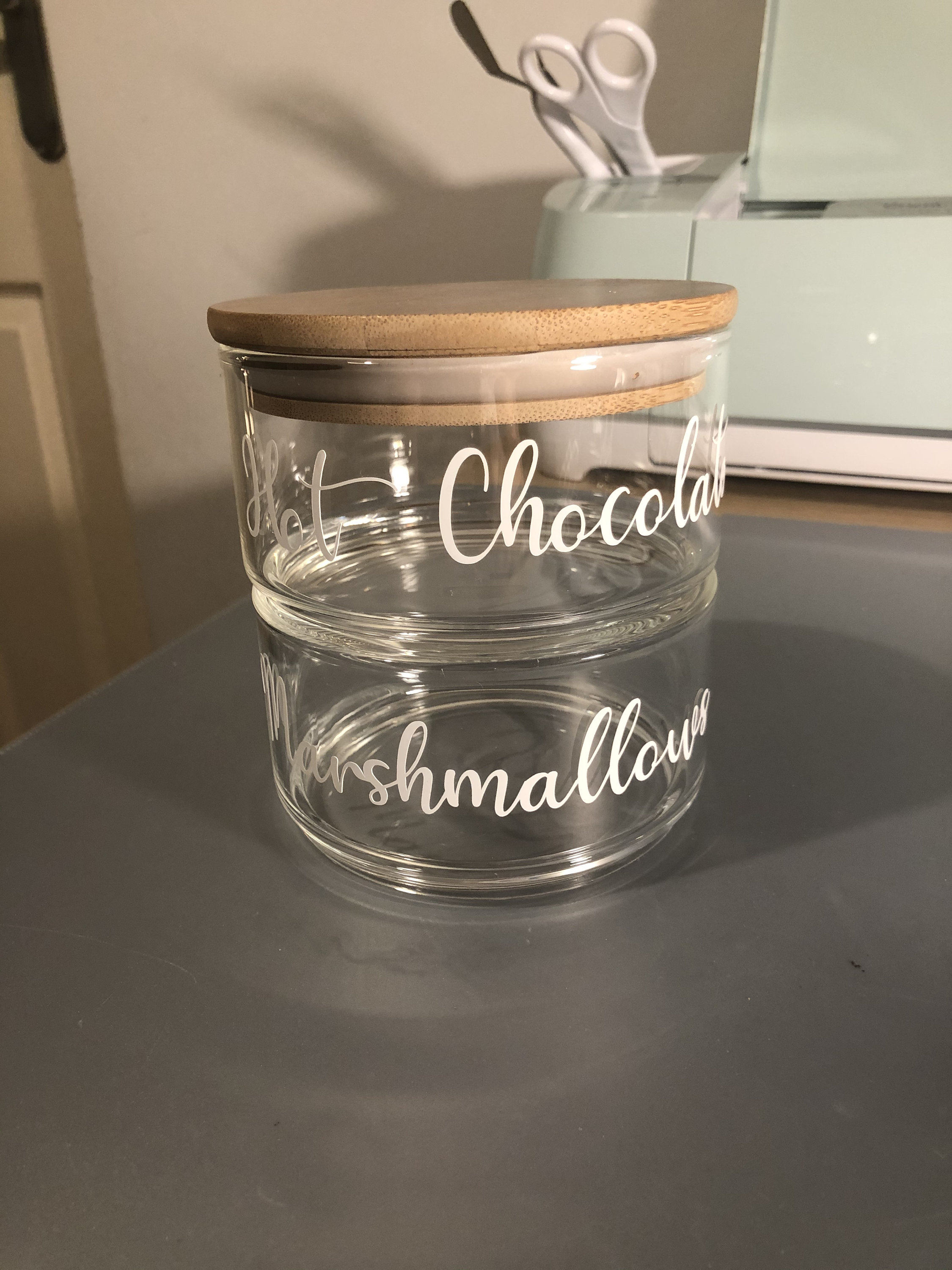 Personalised Bamboo Lid Stacking Jars 2 3 & 4 Tier. Hot Etsy