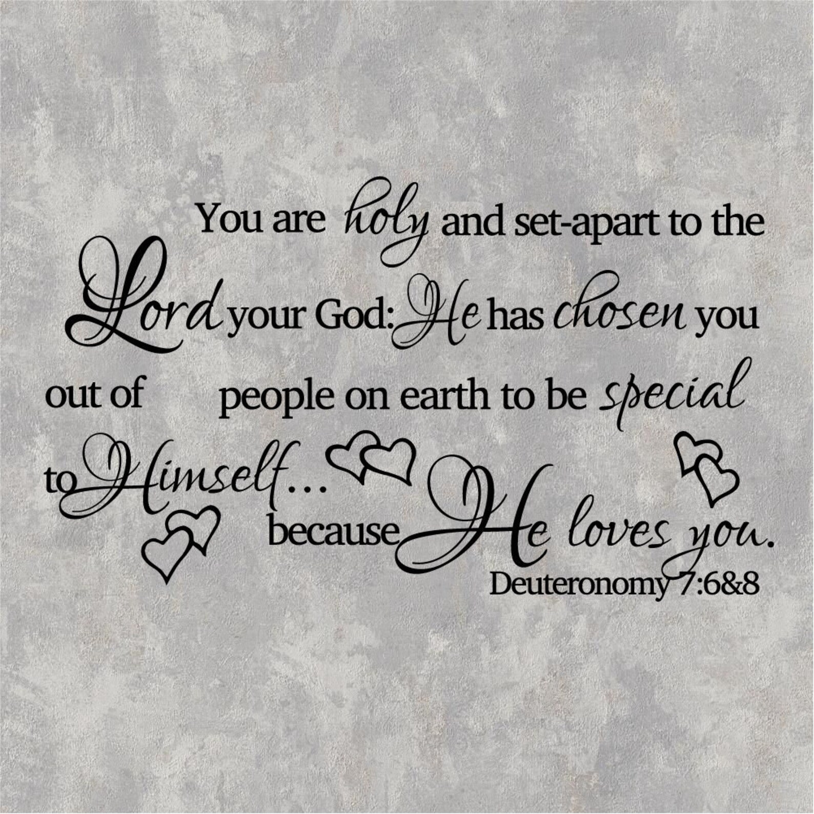 Christian Wall Decal Vinyl Stickers You Are Holy & Set Apart Etsy