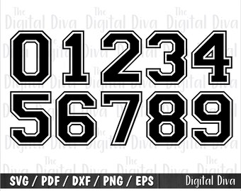 Download Football Numbers Svg Etsy