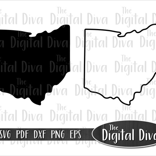 png INSTANT DOWNLOAD Ohio Clipart dxf Tiger Stripe Ohio State Shape Cut File for Silhouette and Cricut and pdf football svg