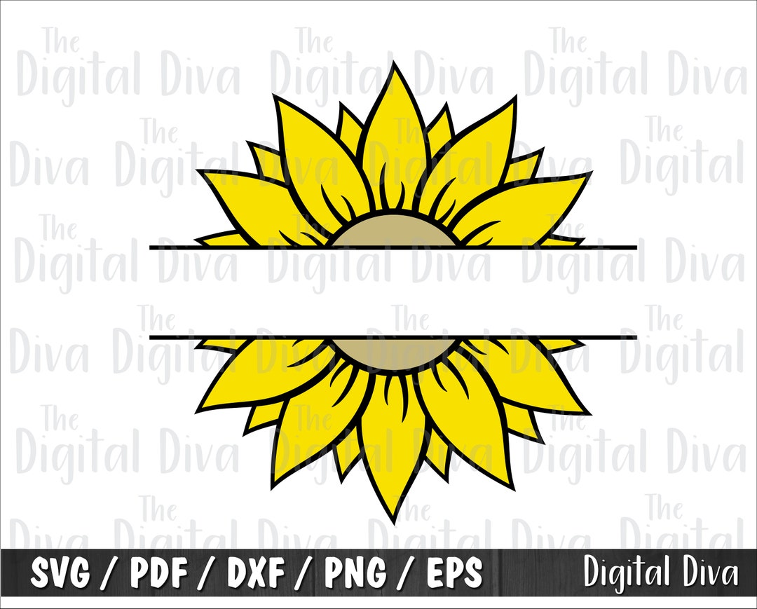 Sunflower Svg Sunflower Svg Cut File Separated Sunflower - Etsy