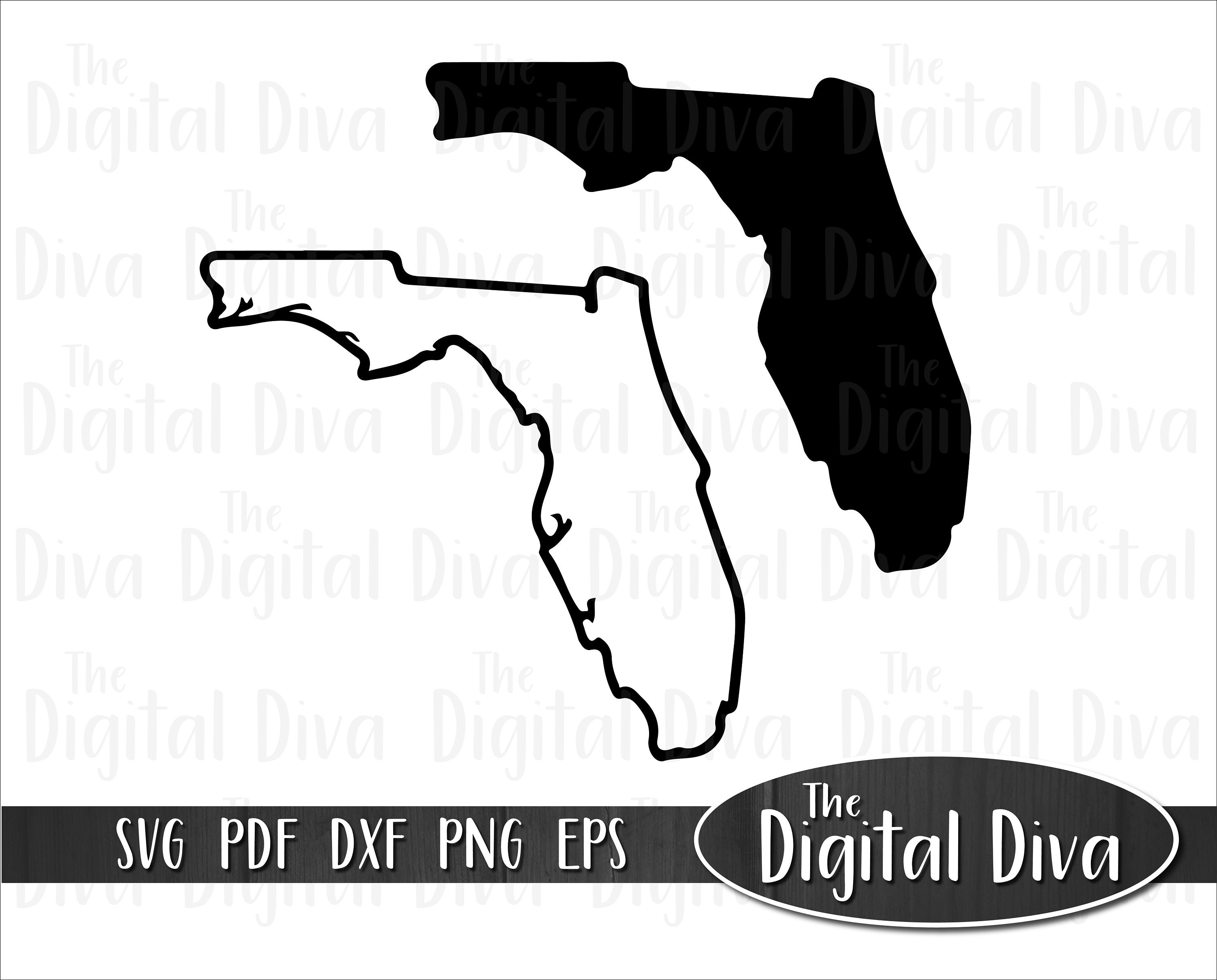 Florida state outline Florida state of Florida svg Florida Etsy