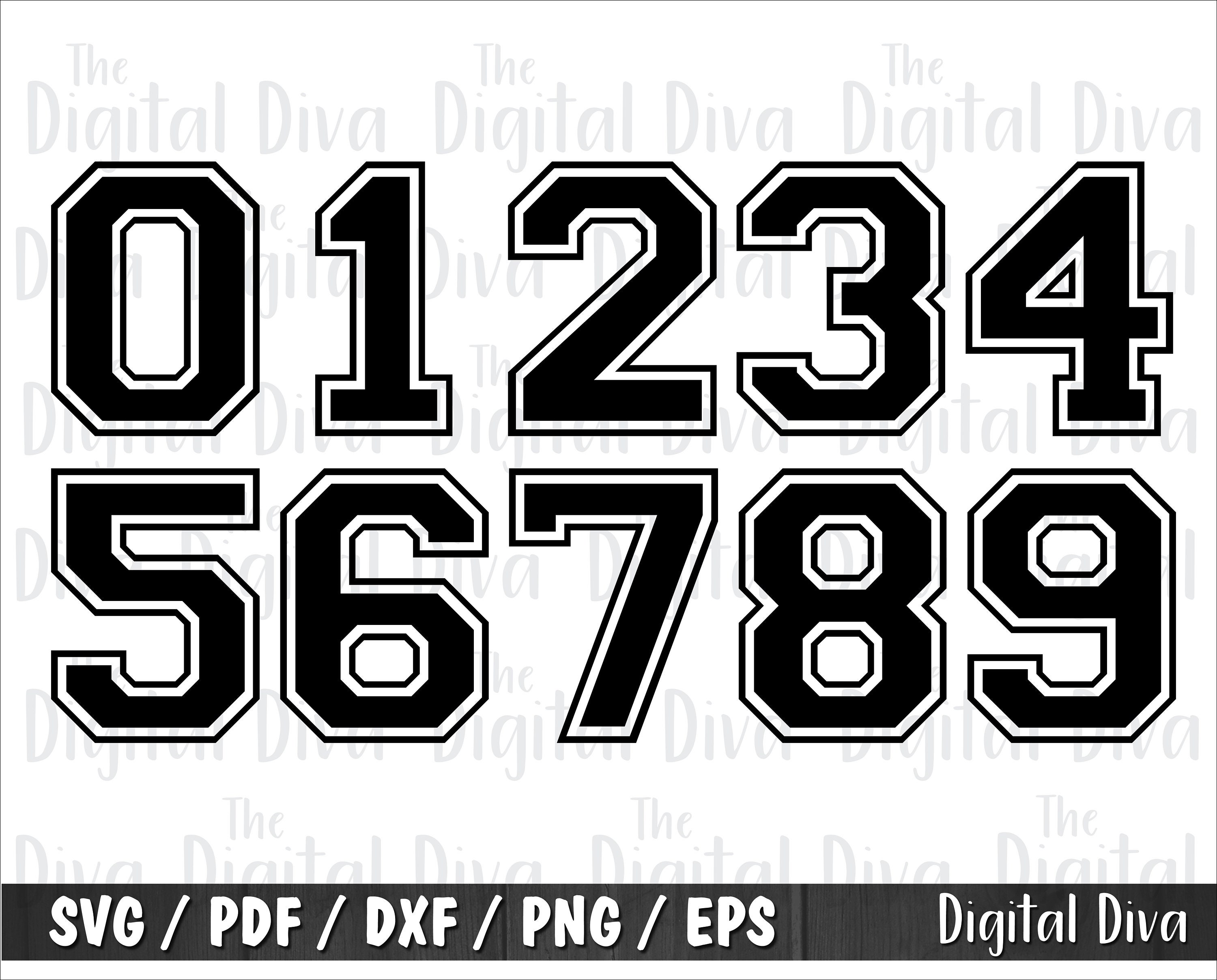 Football Numbers SVG