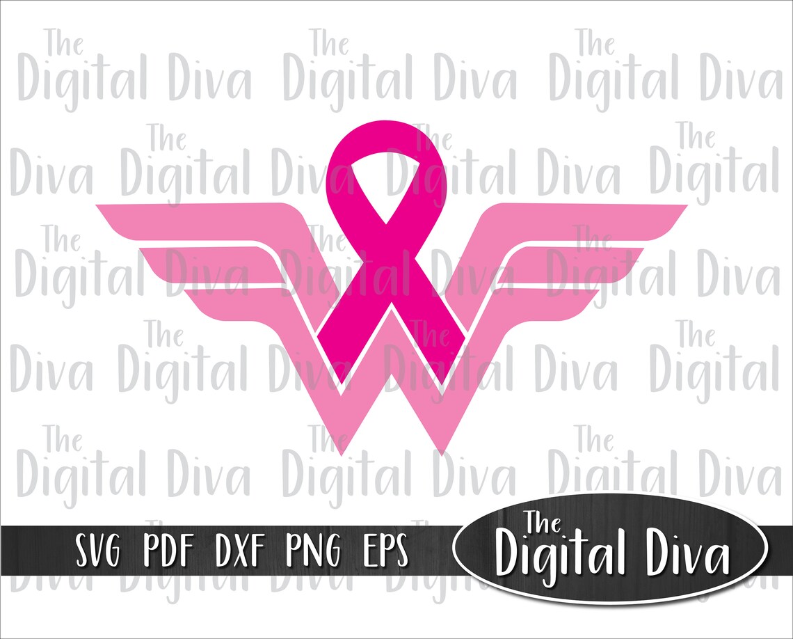 Download Breast cancer wonder woman svg breast cancer awareness svg | Etsy