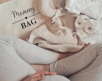 Mommy Bag, personalisierte Jute-Shopper, Einkaufstasche