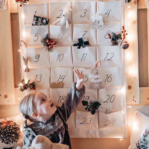 personalisierter Adventskalender, Adventskalender zum befüllen, Adventskalender wiederverwendbar, Adventskalender personalisiert