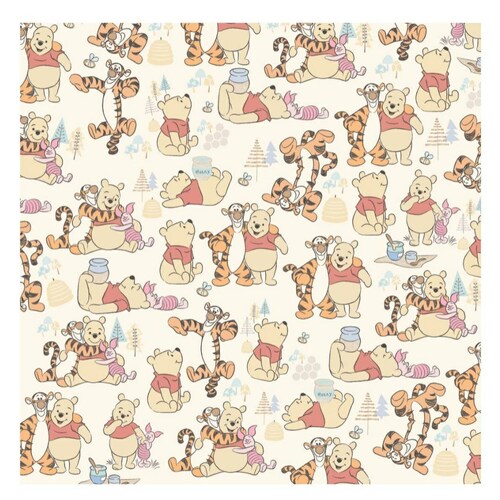 Winnie the Pooh Wrapping Paper Baby Shower Retro Cute Etsy