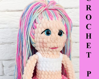 Amigurumi pattern Little mermaid doll, Crochet doll, Handmade doll