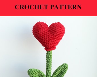 Crochet pattern Heart, Amigurumi pattern Valentines day