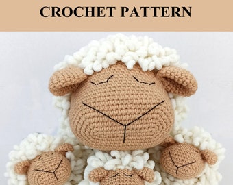 Crochet pattern Sheep and lambs, Crochet animals, Amigurumi sheep