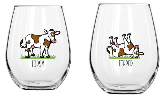 Tipsy Names Stemless Wine Glasses
