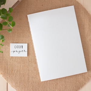 Minimalist blank journal handmade, Eco friendly soft cover notebook, Natural journal hand bound, Sustainable paper notebook A5