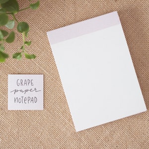 Note ecologiche a base di carta d'uva, blocco note boho A6 leggermente roseo sostenibile, nessun regalo di carta albero per gli amanti della scrittura a mano e della natura