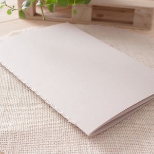 Sustainable boho journal made from grape paper, Slightly rosy organic A5 notebook bound by hand, Minimalist bohemian gift for nature lovers
