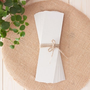Marcador natural feito de papel de cana-de-açúcar, conjunto de 15 marcadores ecológicos rústicos marrons macios, marcadores em branco para lembrancinhas personalizadas