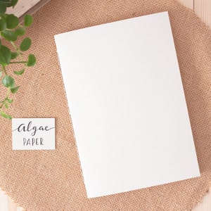 Sustainable blank notebook hand bound, Recycled paper diary, Eco friendly soft cover notebook A5, Minimalist handmade journal