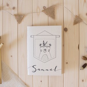 Customizable & hand-drawn A5 notebook for kids, Personalized children’s notebook made with corn and sugarcane paper, Original gift for kids