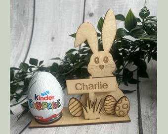 Hölzerner Ostereiständer, Hase & Eierständer