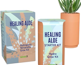 Aloe Vera Seed Hydroponic Terracotta Grow kit - Grow an Aloe Vera Plant from Seed. Indoor & Outdoor Growing, a Must-Have for Any Plant Lover