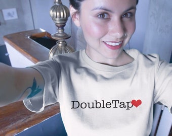 Double Tap Heart Valentine's Day Shirt: Unisex Cotton Tee