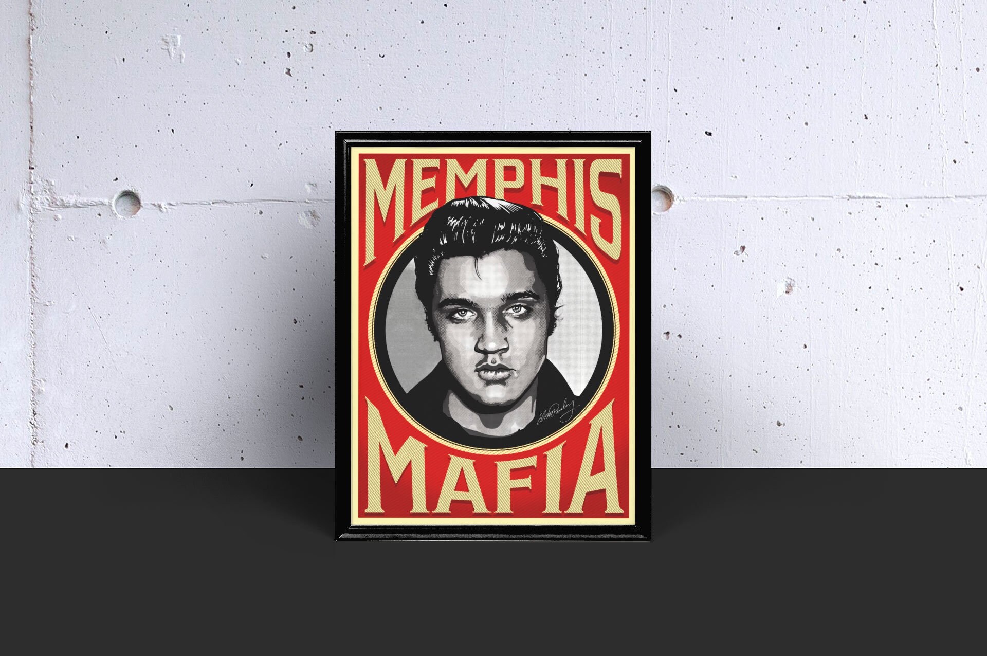 Elvis Presley Digital Download Illustration, Memphis Mafia Inspired ...