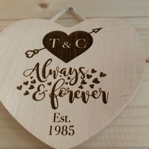 Wooden heart wall art image 3