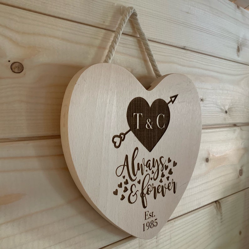 Wooden heart wall art image 2