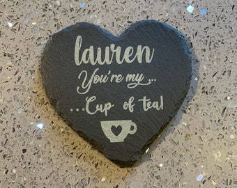 Heart tea coaster