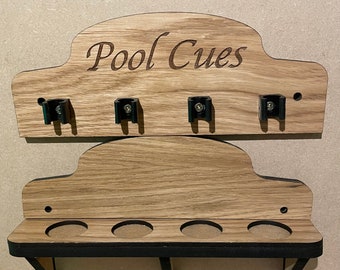 Pool cue rack